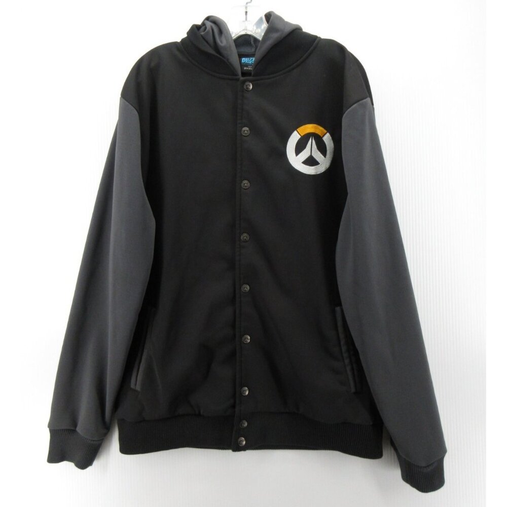 Blizzard Overwatch Jacket XL Bomber Coat Hoodie Snap Raglan eGaming